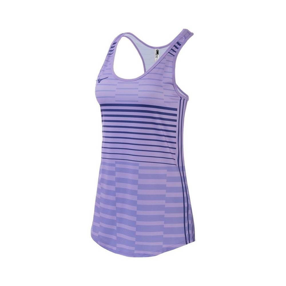 Camiseta De Tirantes Mizuno Team Mujer Lavanda Outlet BJSY-53670